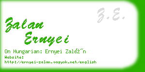 zalan ernyei business card